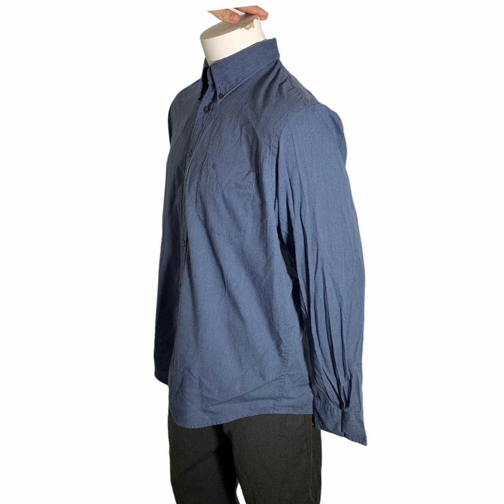 Dockers mens large long sleeve dress shirt blue
